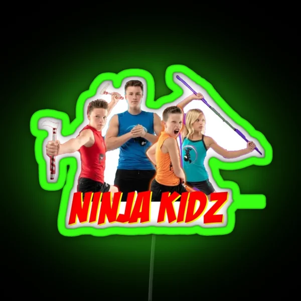 Ninja Kidz Merch For Kids Party RGB Neon Sign