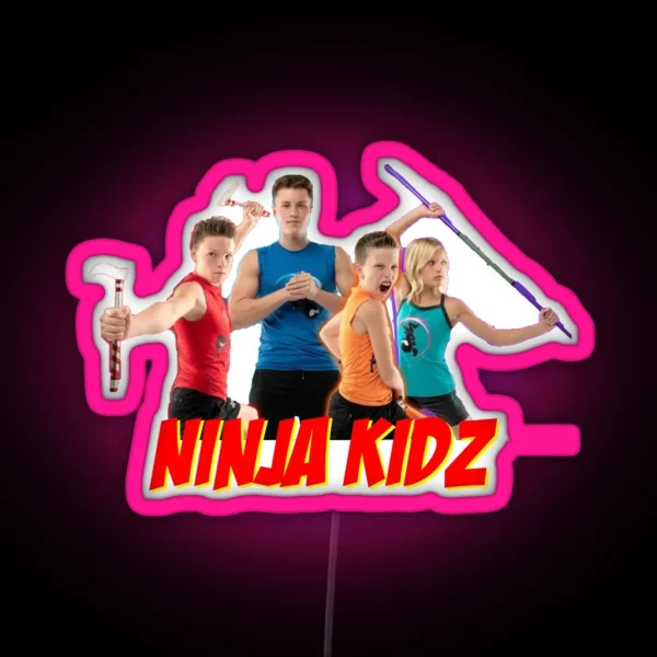 Ninja Kidz Merch For Kids Party RGB Neon Sign