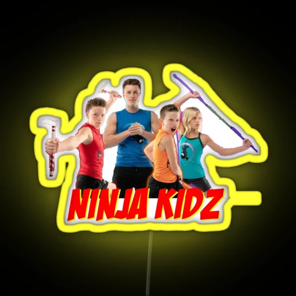 Ninja Kidz Merch For Kids Party RGB Neon Sign