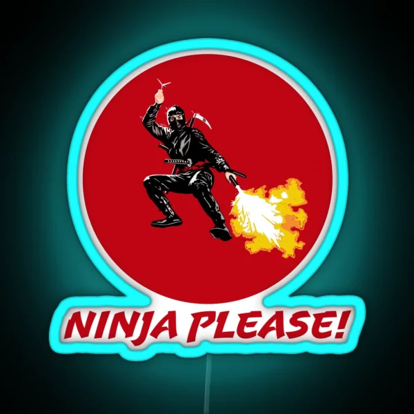 Ninja Please RGB Neon Sign