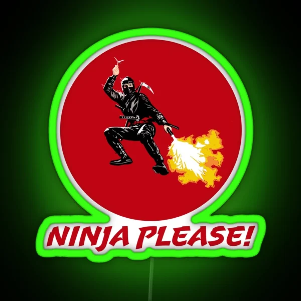 Ninja Please RGB Neon Sign
