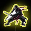 Ninja with two swords - RGB neon sign with vibrant glow
