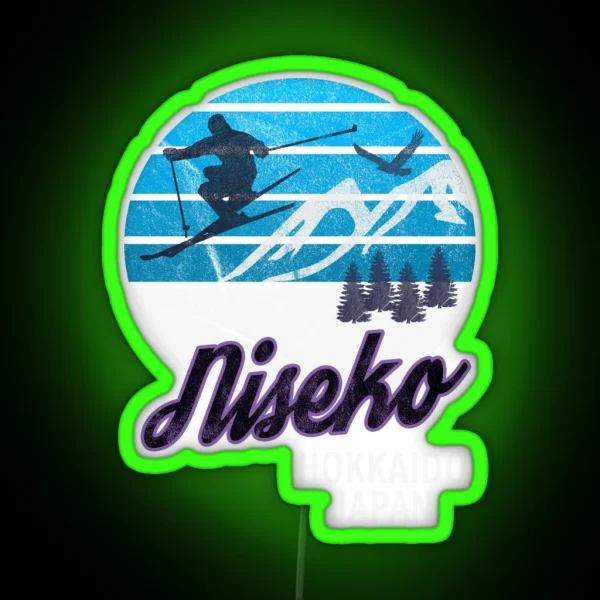 Niseko Hokkaido Island Japan Ski Resort Snowboarding Winter Skiing Wear Led Hoodies Sweaters And Jumpers RGB Neon Sign