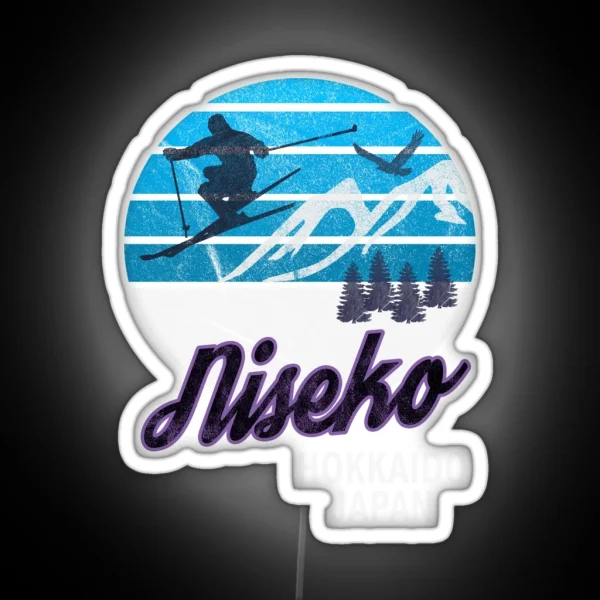 Niseko Hokkaido Island Japan Ski Resort Snowboarding Winter Skiing Wear Led Hoodies Sweaters And Jumpers RGB Neon Sign