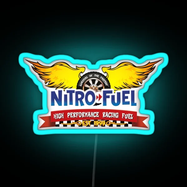 Nitro Fuel High Performance Racing Fuel RGB Neon Sign
