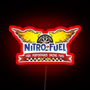 Nitro Fuel High Performance Racing Fuel RGB Neon Sign