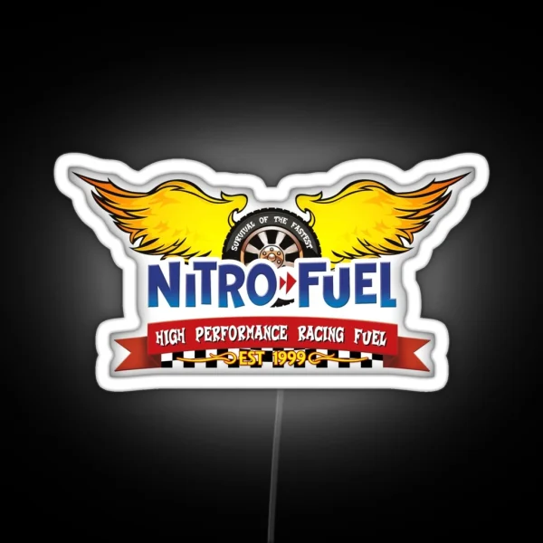 Nitro Fuel High Performance Racing Fuel RGB Neon Sign