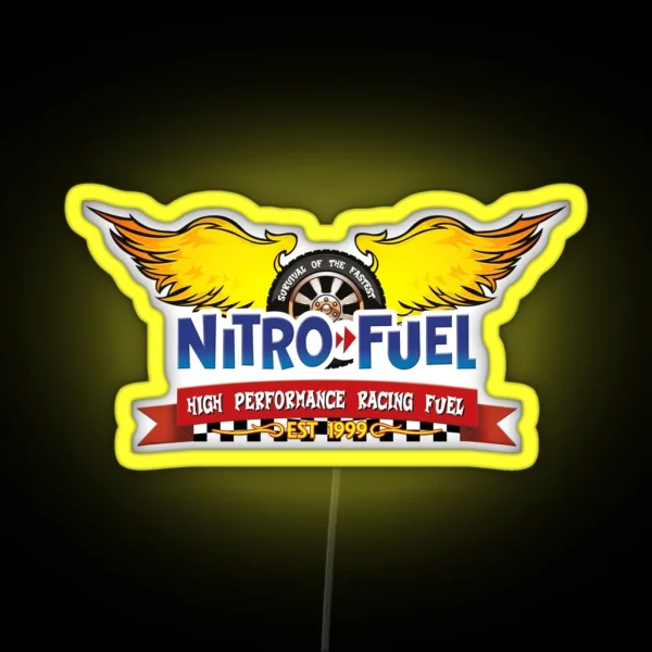 Nitro Fuel High Performance Racing Fuel RGB Neon Sign