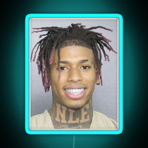 NLE Choppa Mugshot RGB Neon Sign