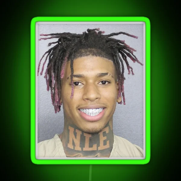 NLE Choppa Mugshot RGB Neon Sign