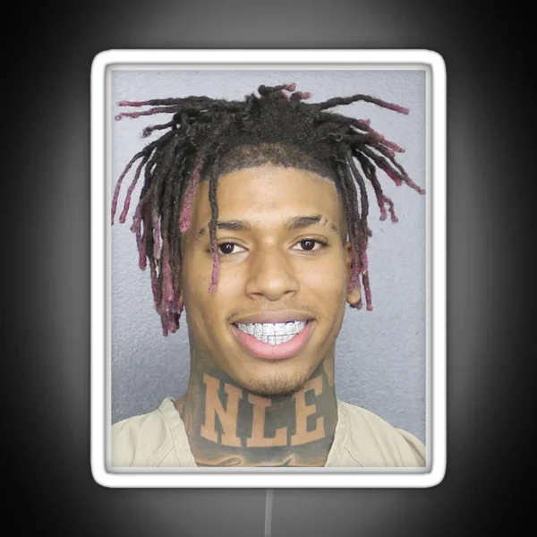 NLE Choppa Mugshot RGB Neon Sign