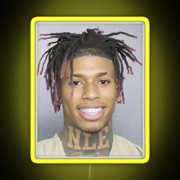 NLE Choppa Mugshot RGB Neon Sign