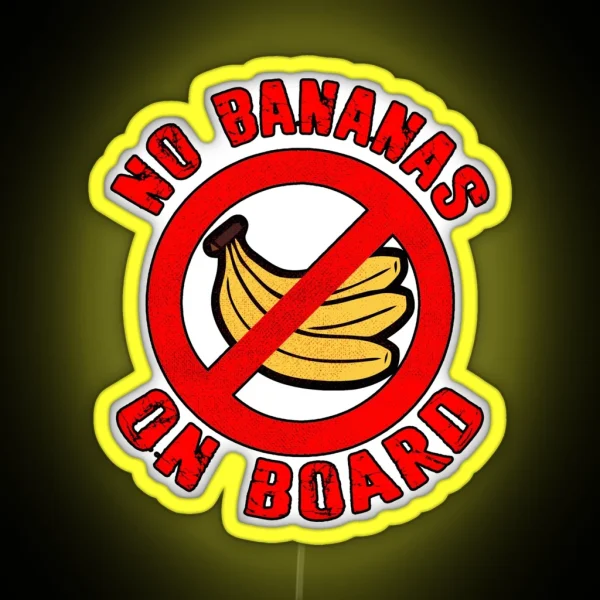 No Bananas On Board Boat Fishermen Superstition Led RGB Neon Sign