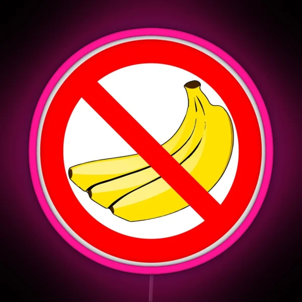 No Bananas On Boat Banana Hater Fishermen Superstition Led Funny RGB Neon Sign