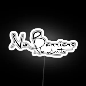 No Barriers No Limits RGB Neon Sign