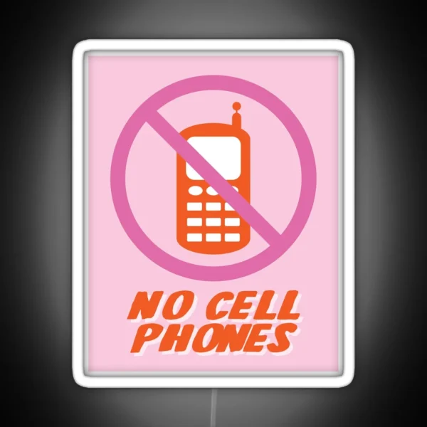 No Cell Phones RGB Neon Sign
