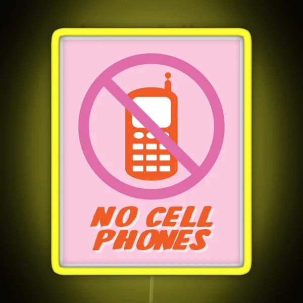 No Cell Phones RGB Neon Sign