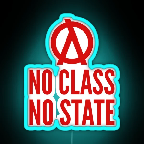 No Class No State Functional Programmer Red Text Design RGB Neon Sign