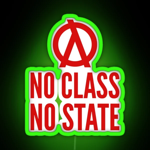 No Class No State Functional Programmer Red Text Design RGB Neon Sign