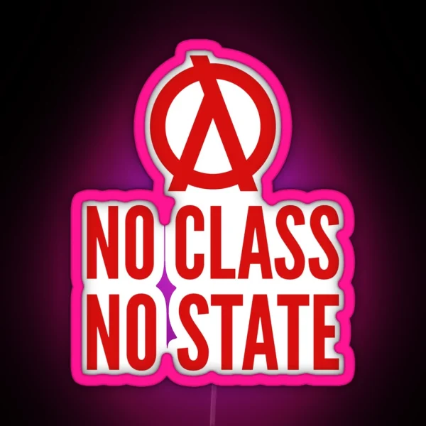 No Class No State Functional Programmer Red Text Design RGB Neon Sign