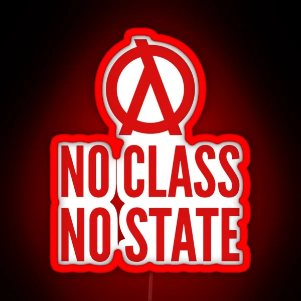 No Class No State Functional Programmer Red Text Design RGB Neon Sign