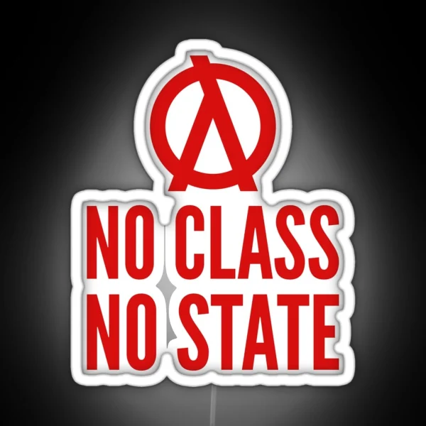 No Class No State Functional Programmer Red Text Design RGB Neon Sign