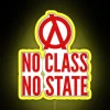 no class no state functional programmer rgb neon sign red yellow background