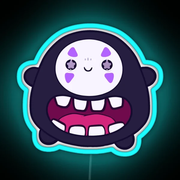 No Face Kaonashi Spirited Away Led RGB Neon Sign