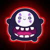 no face kaonashi spirited away neon rgb led sign red decorative wall art.