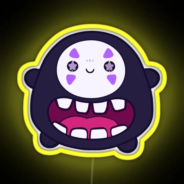 No Face Kaonashi Spirited Away Led RGB Neon Sign