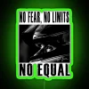 no fear no limits no equal rgb neon sign green