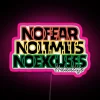 NO FEAR NO LIMITS NO EXCUSES DADLIFE Empowering Design RGB Neon Sign