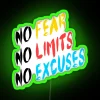 No Fear, No Limits Neon Sign | RGB Green