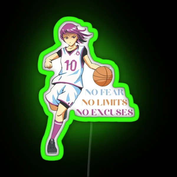 NO FEAR NO LIMITS NO EXCUSES SAGFABULOUS RGB Neon Sign