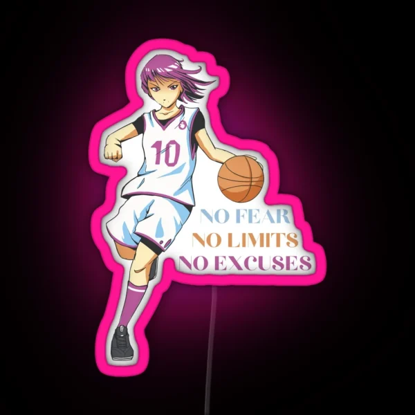 NO FEAR NO LIMITS NO EXCUSES SAGFABULOUS RGB Neon Sign