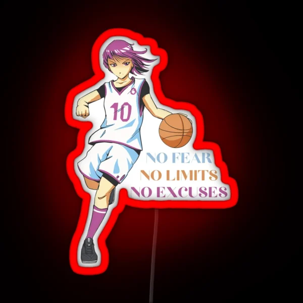 NO FEAR NO LIMITS NO EXCUSES SAGFABULOUS RGB Neon Sign