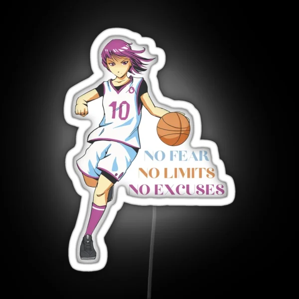 NO FEAR NO LIMITS NO EXCUSES SAGFABULOUS RGB Neon Sign