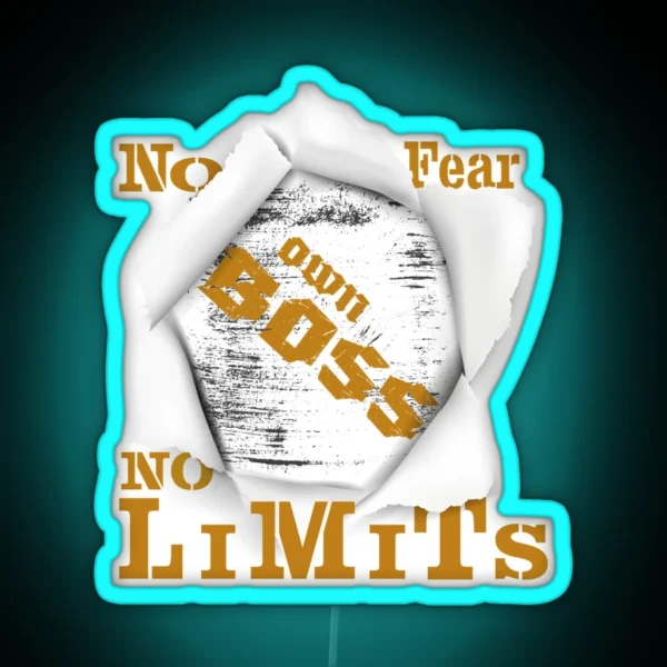 No Fear No Limits RGB Neon Sign