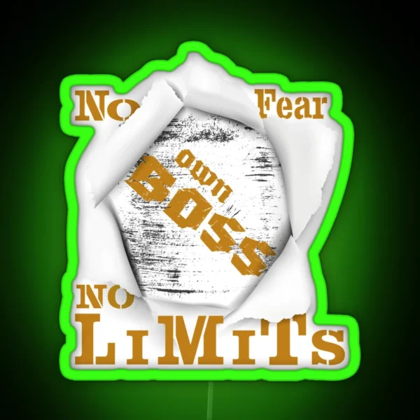 No Fear No Limits RGB Neon Sign