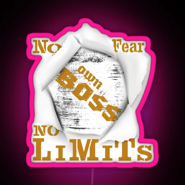 No Fear No Limits RGB Neon Sign