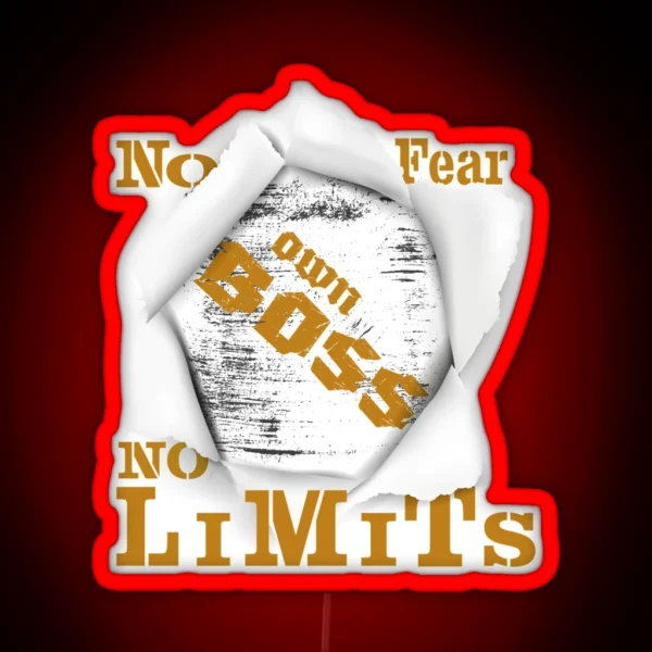 No Fear No Limits RGB Neon Sign