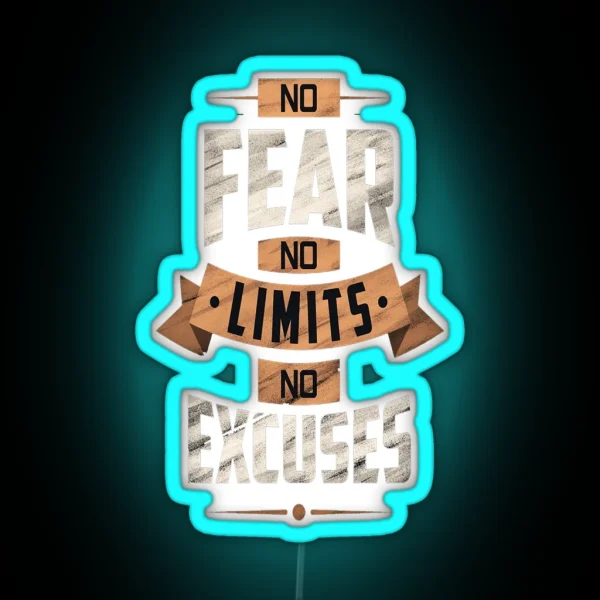 No Fear No Limits RGB Neon Sign