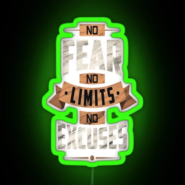 No Fear No Limits RGB Neon Sign