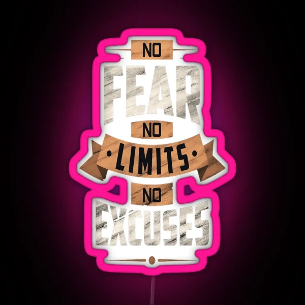 No Fear No Limits RGB Neon Sign