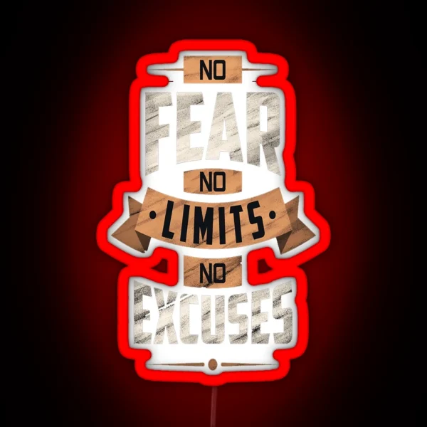 No Fear No Limits RGB Neon Sign