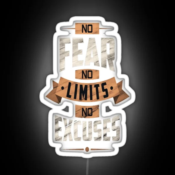 No Fear No Limits RGB Neon Sign