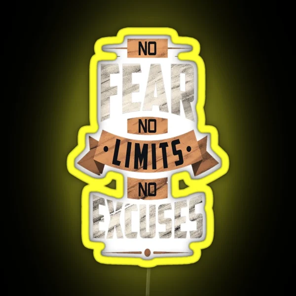 No Fear No Limits RGB Neon Sign