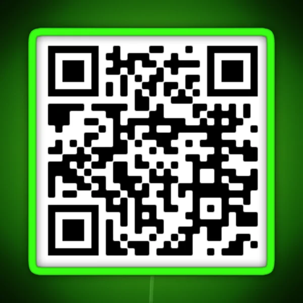 No God Please No The Office QR Code RGB Neon Sign