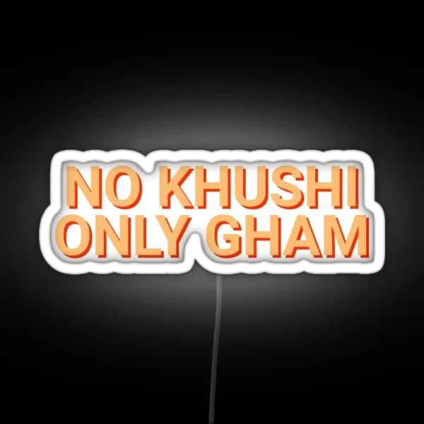 No Khushi Only Gham Desi RGB Neon Sign