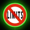 RGB Neon Sign featuring No Limits LED Posters & Gifts in Green (LED)